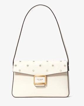 katy pearl embellished medium shoulder bag