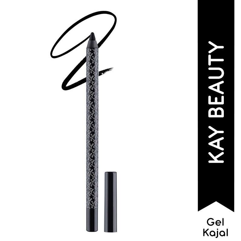 kay beauty smudgeproof jet black gel kajal - onyx