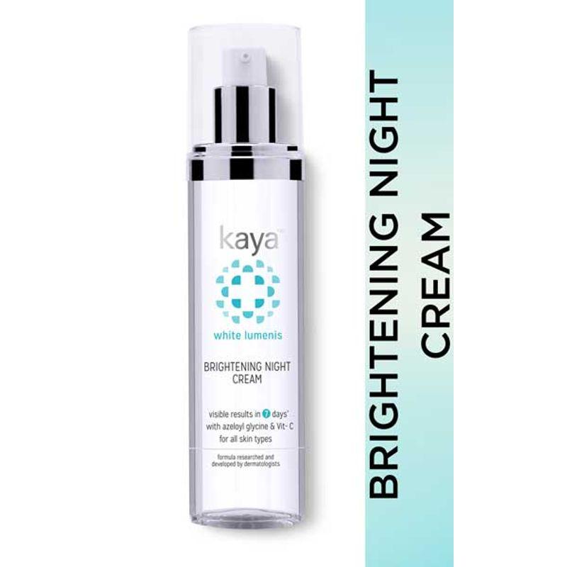kaya brightening night cream, with azeloyl glycine & vitamin c for all skin types