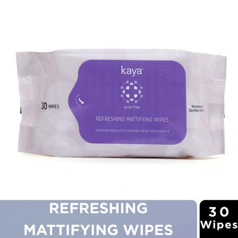 kaya refreshing mattifying wipes (30 wipes)