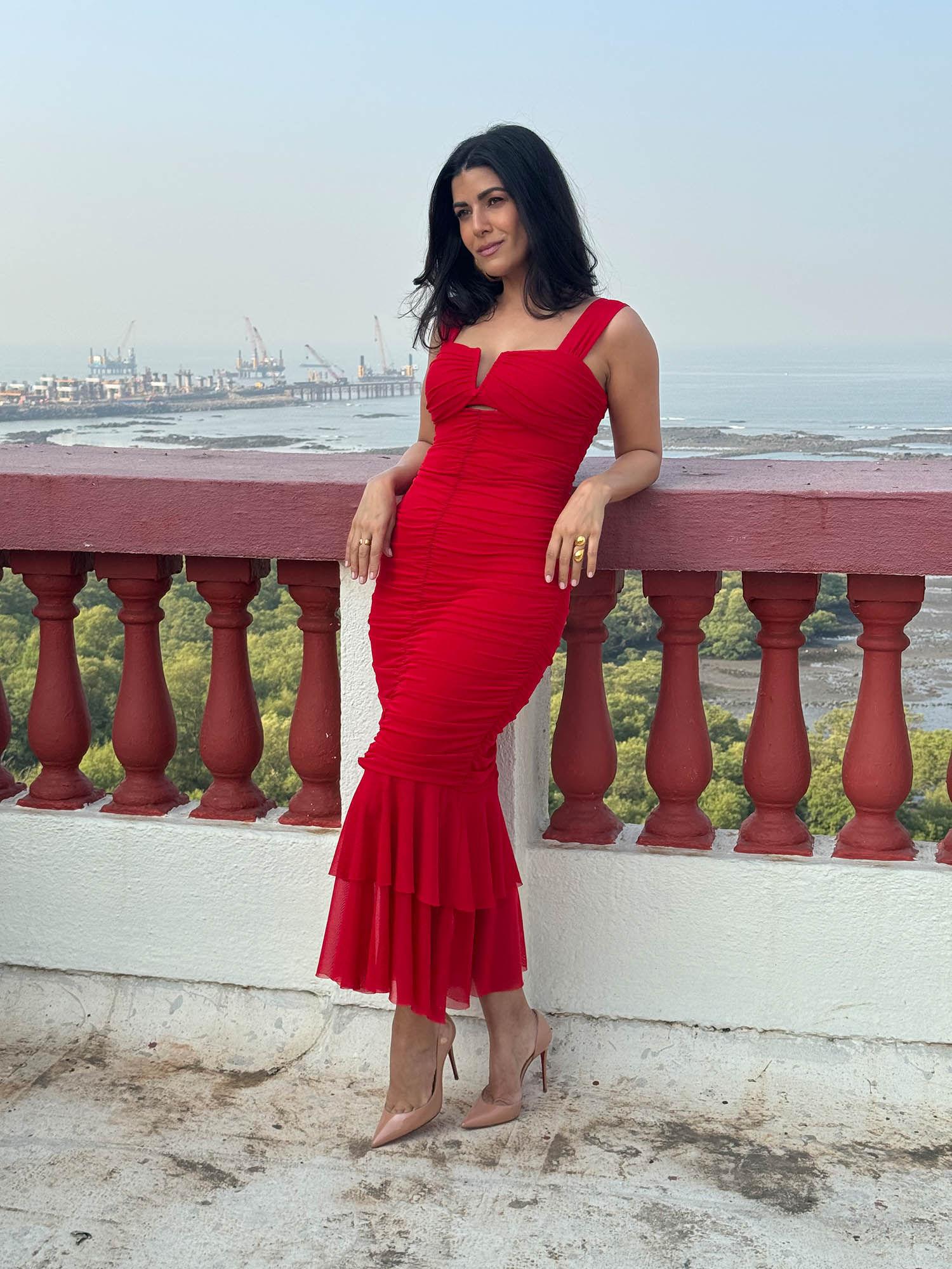 kayla maxi dress red
