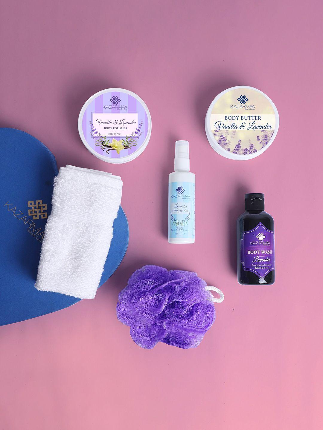 kazarmaa 6-pcs lavender love complete skin therapy gift set