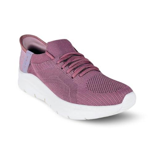 kazarmax glide-ins women pink casual shoes sneakers- 8 uk