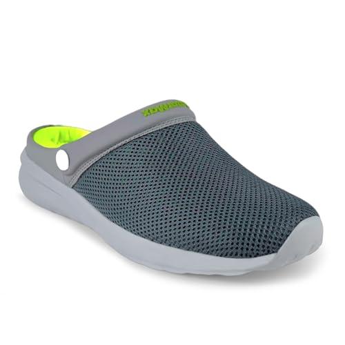 kazarmax grey neon light weight clogs | sandals for men - 9 uk