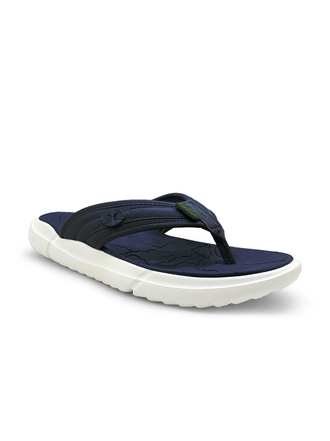 kazarmax men navy blue & white thong flip-flops