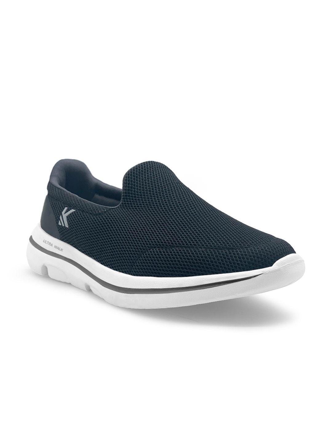 kazarmax women black slip-on walking sneakers