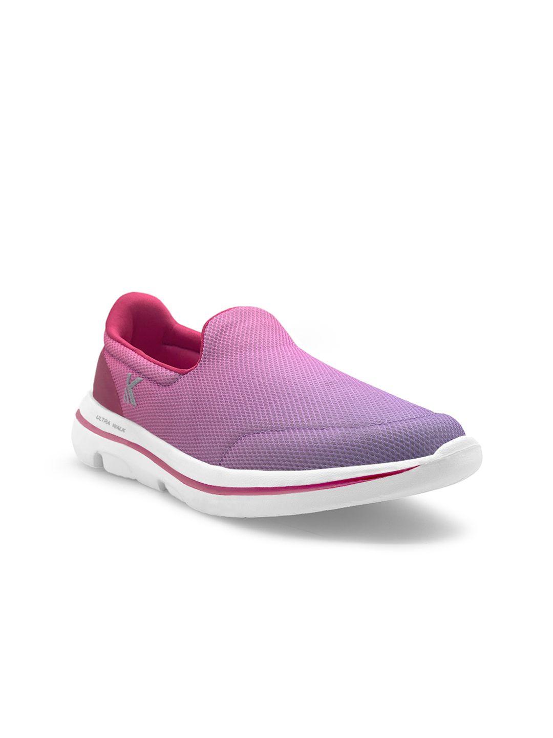 kazarmax women pink & purple ombre dyed slip-on sneakers