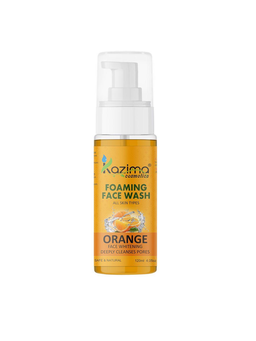 kazima orange foaming facewash - 120 ml