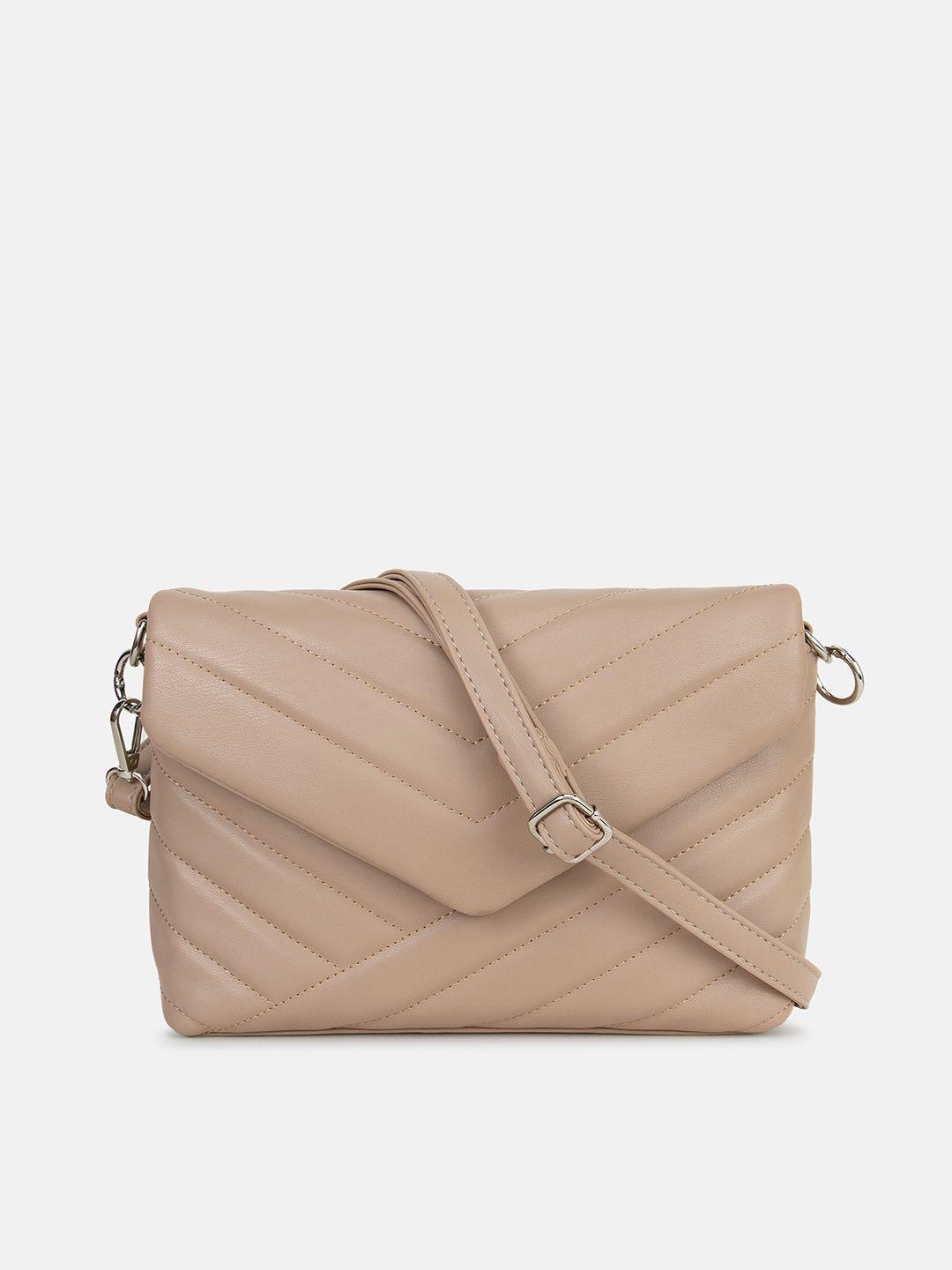 kazo beige geometric textured structured handheld bag