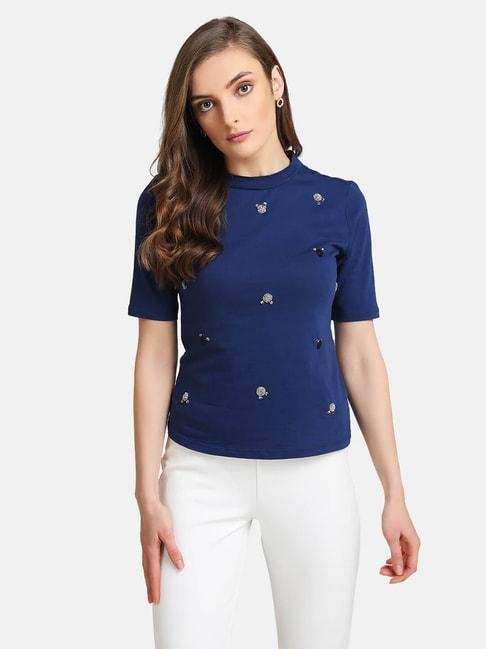 kazo blue embellished yeah right t-shirt - disney collection