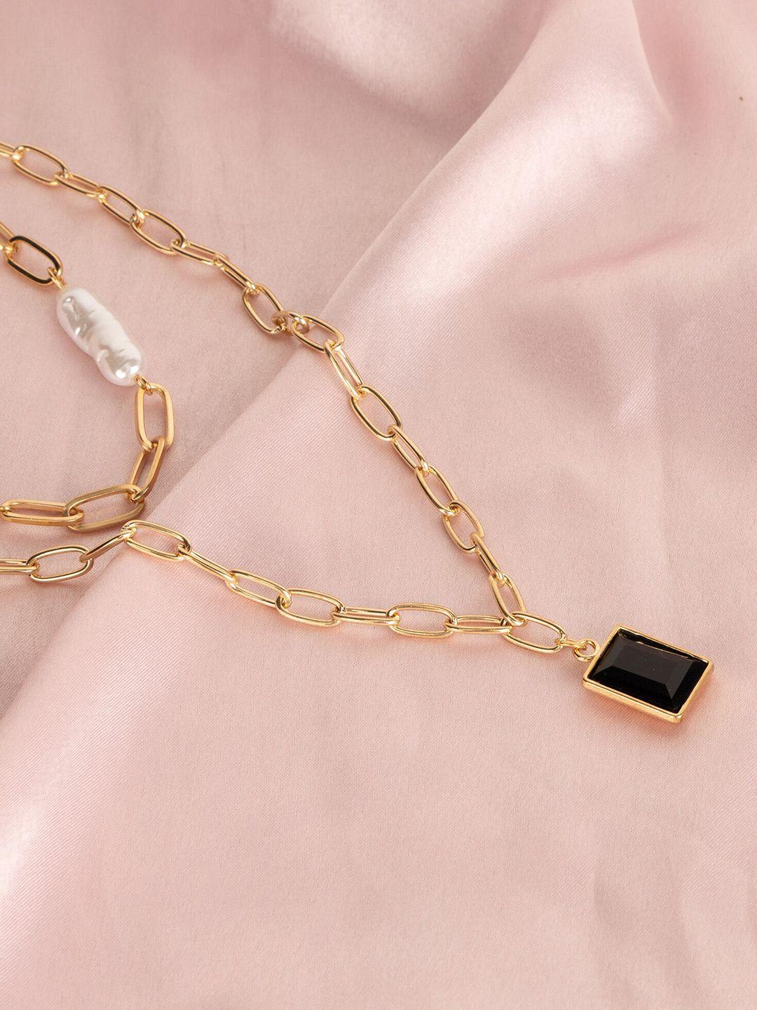 kazo gold-plated layered necklace