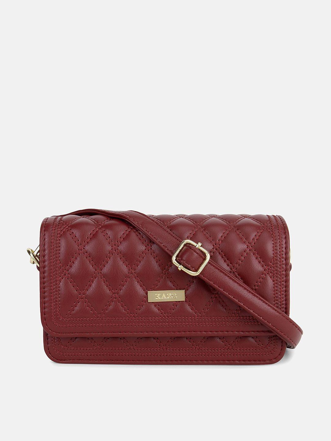 kazo textured pu structured sling bag with quilted