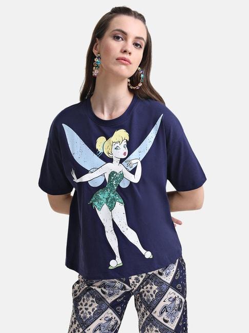 kazo tinkerbell printed graphic t-shirt with sequin