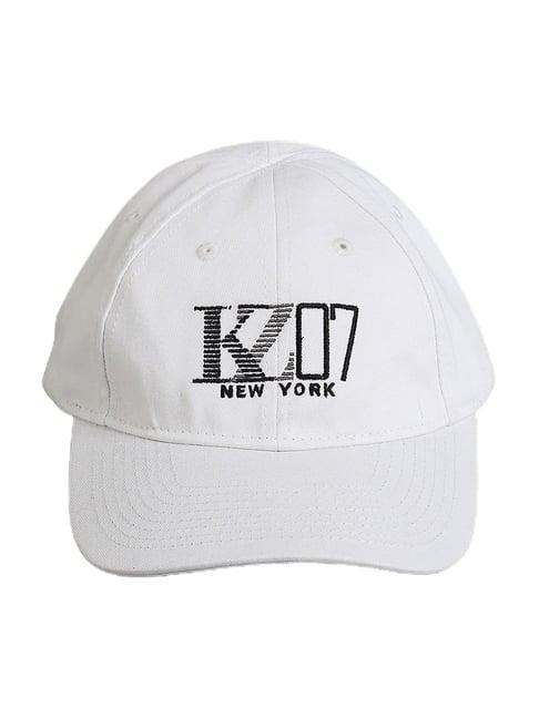kazo white kz07 logo baseball cap