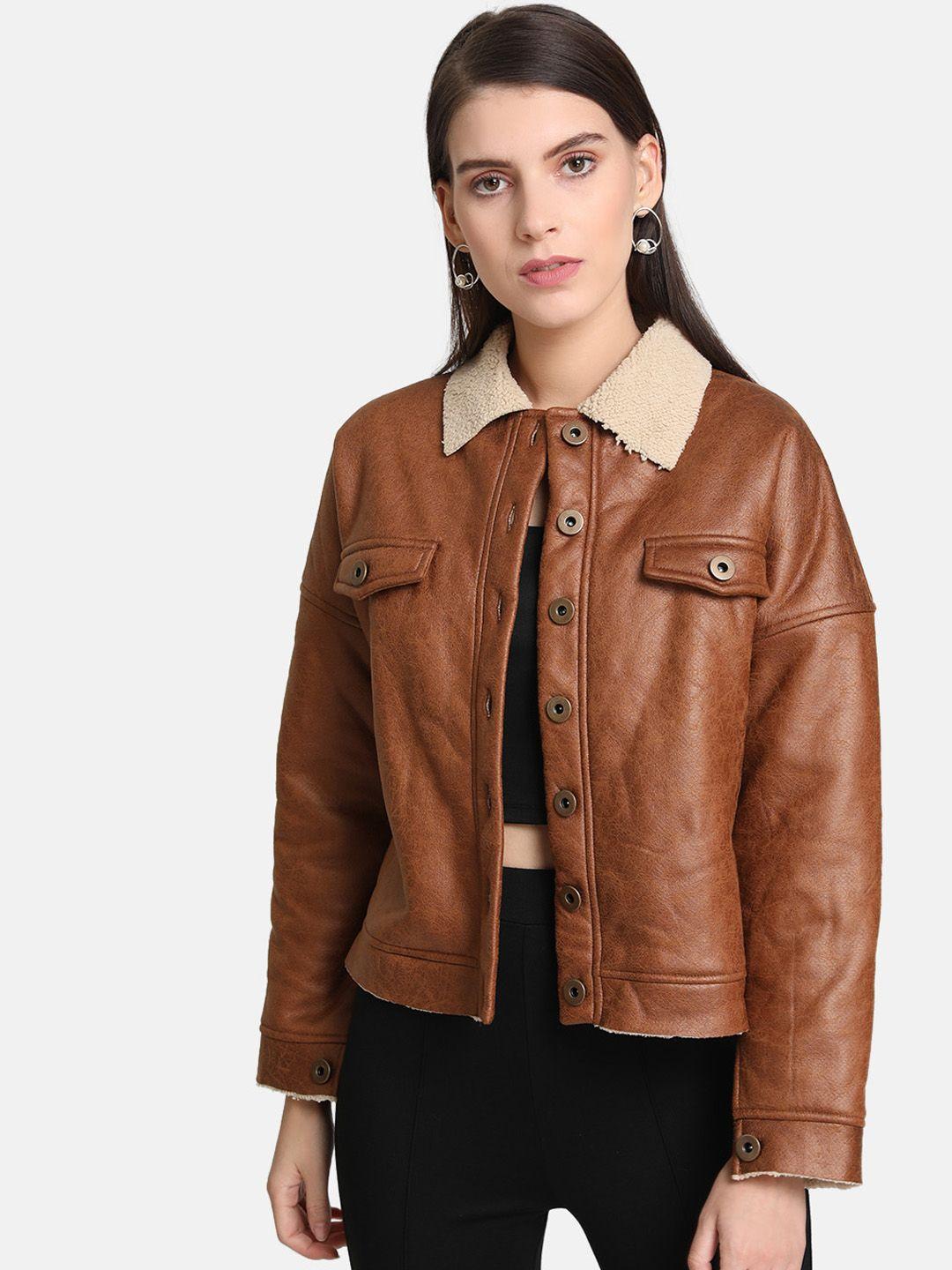 kazo women brown solid tailored jacket