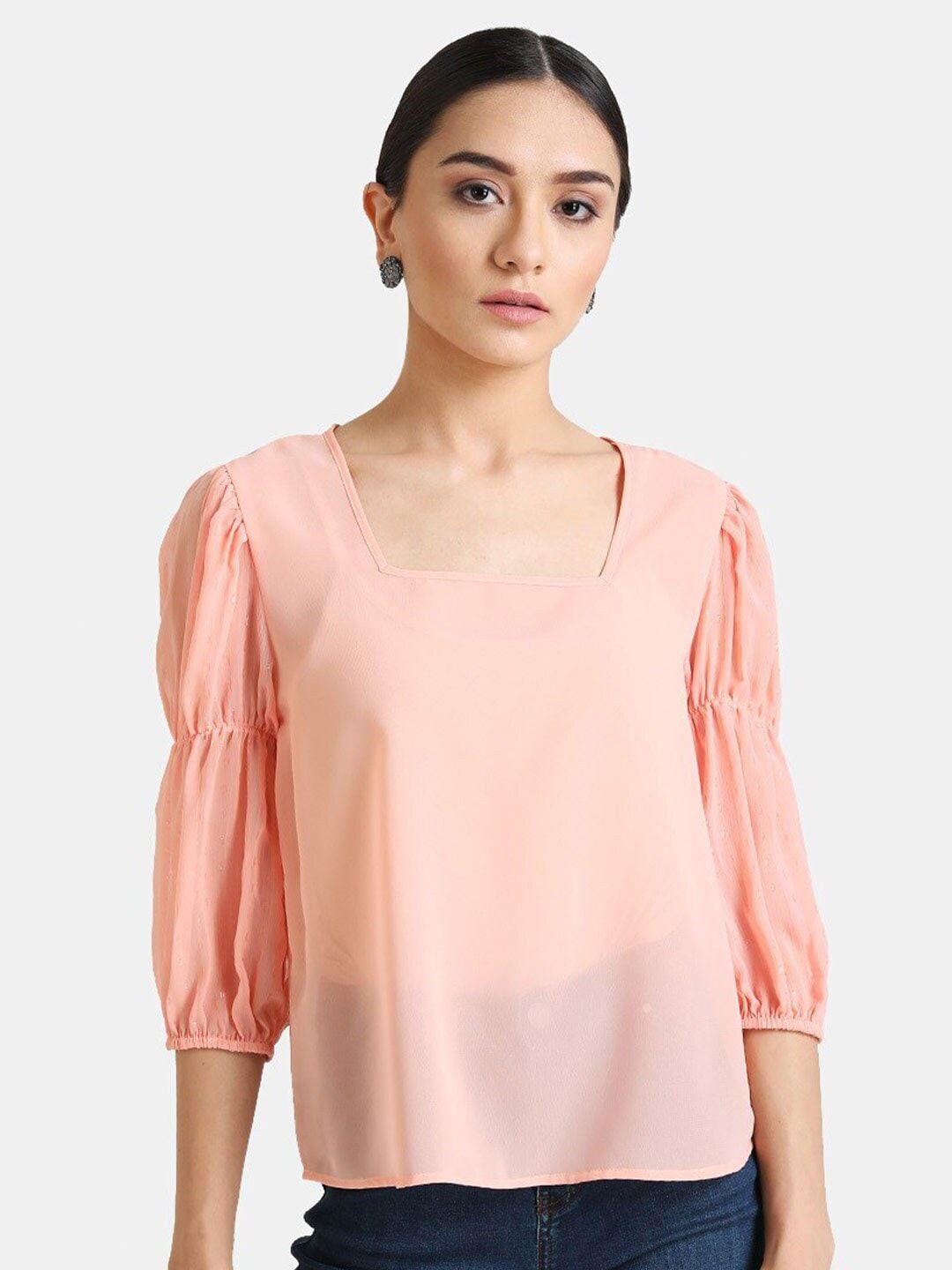 kazo women coral solid top
