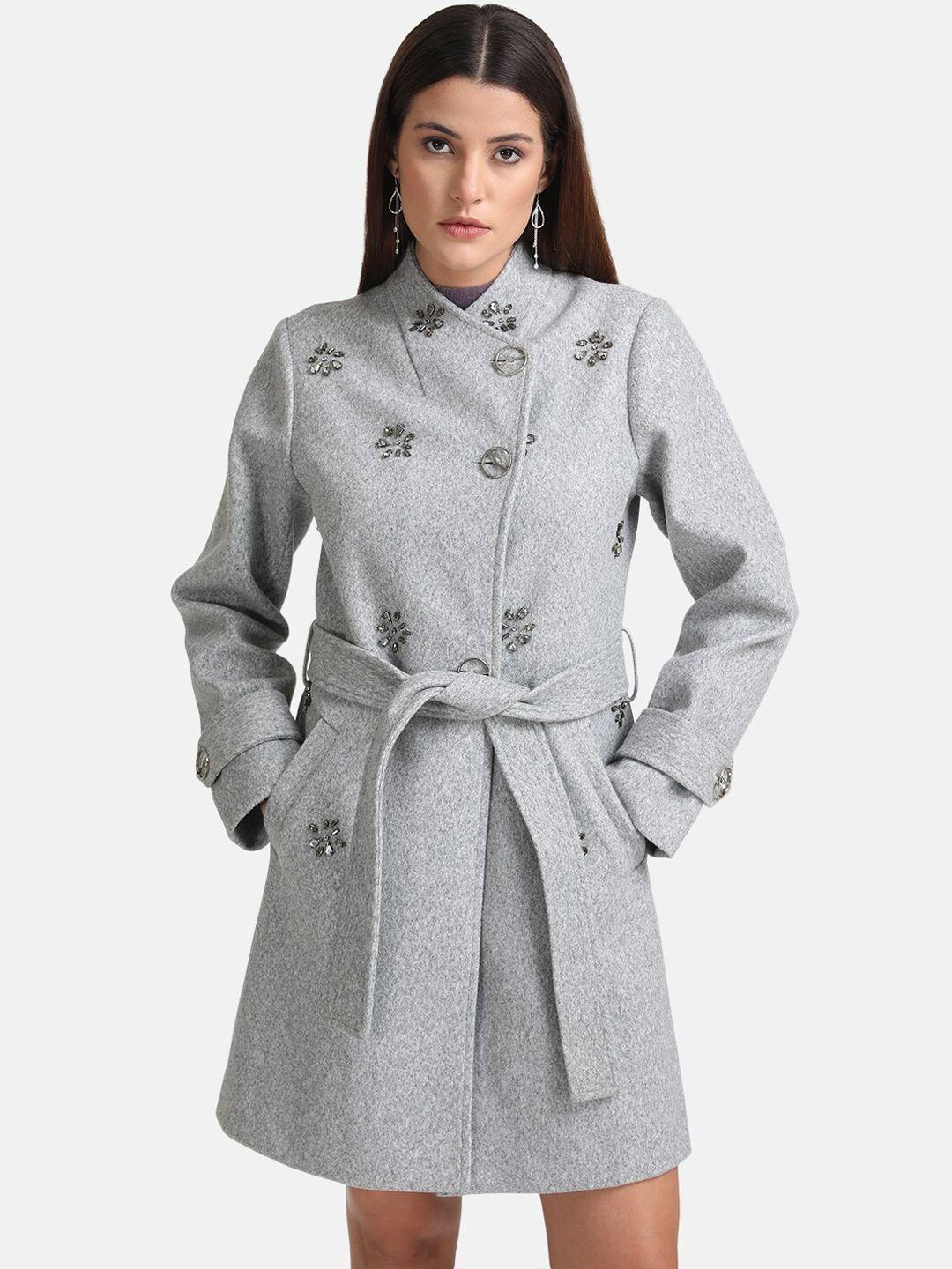 kazo women embellished over coat