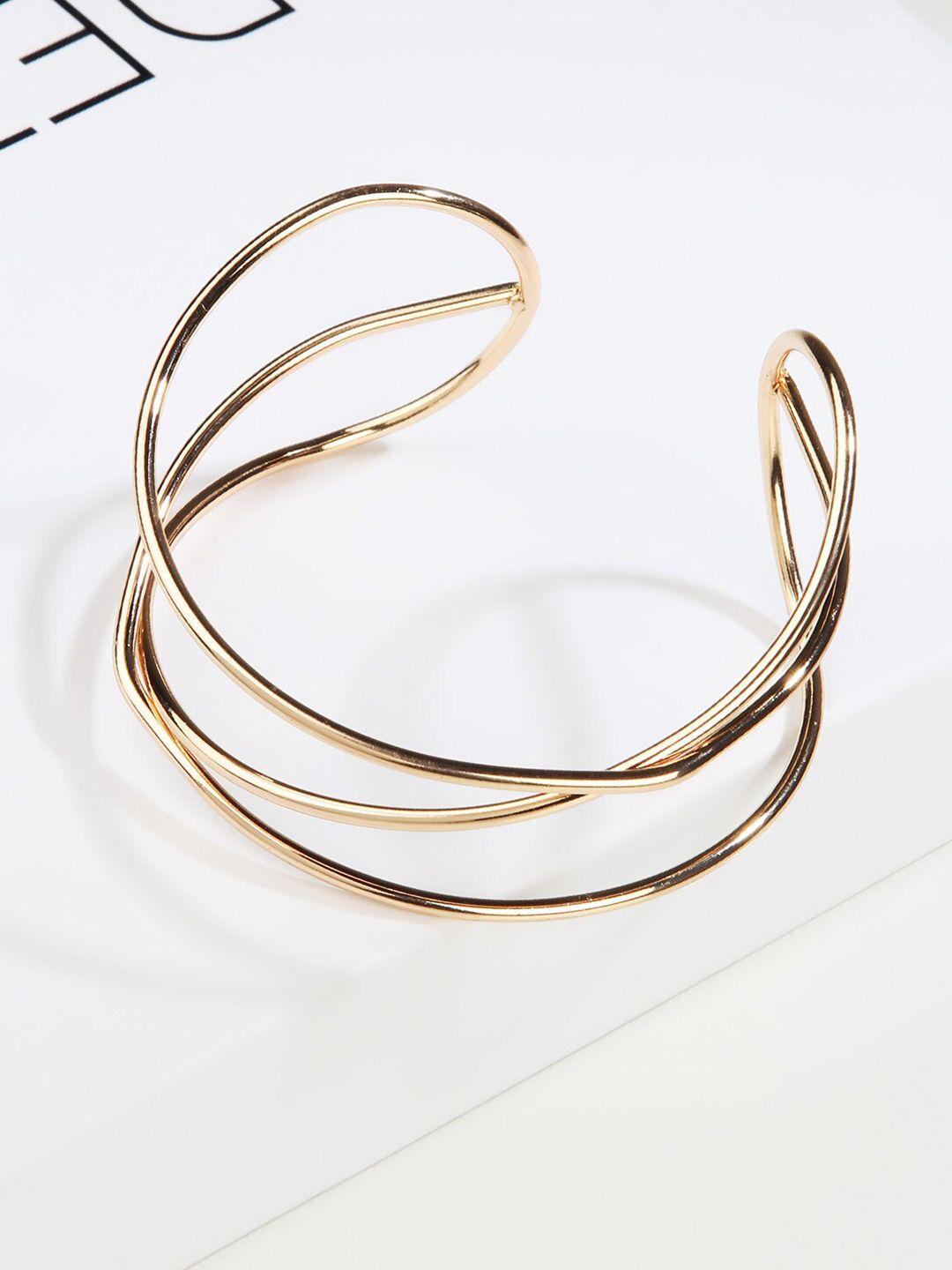 kazo women gold-plated adjustable cuff bracelet