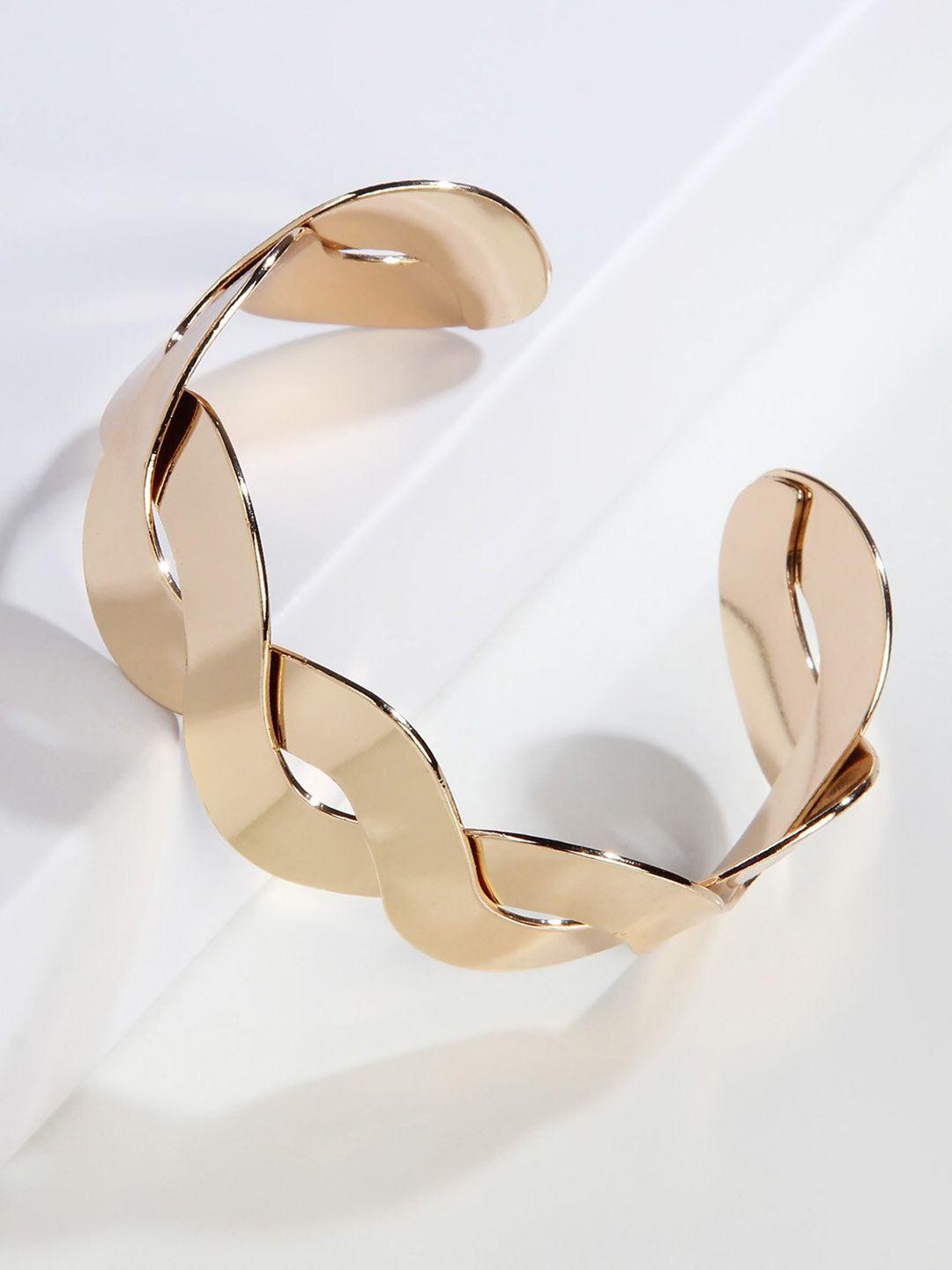 kazo women gold-plated knotted thin cuff bracelet