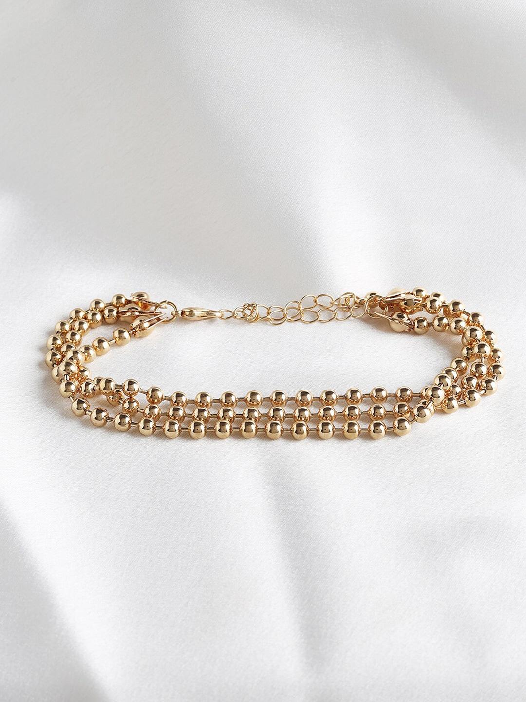 kazo women gold-toned gold-plated link bracelet