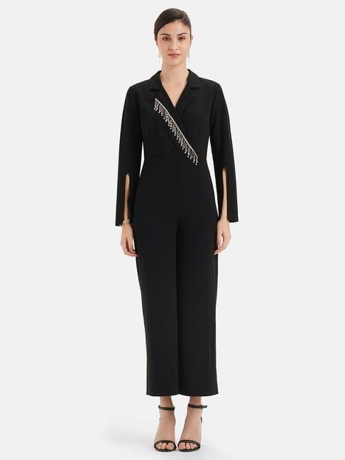 kazo black embellished jumpsuit