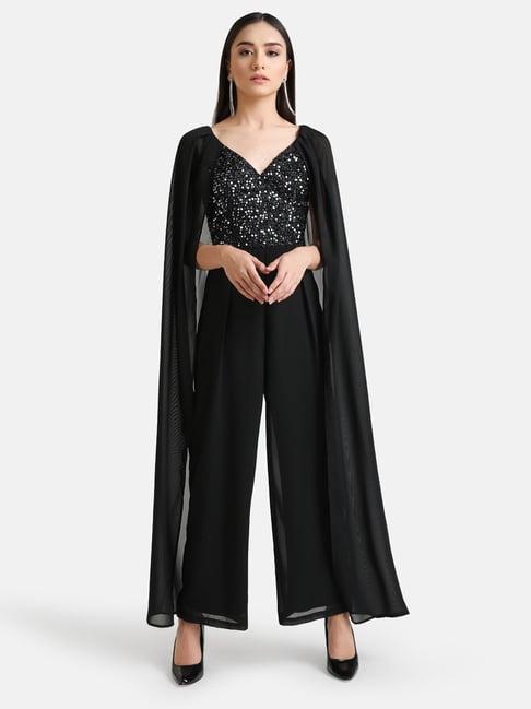 kazo black embellished jumpsuit