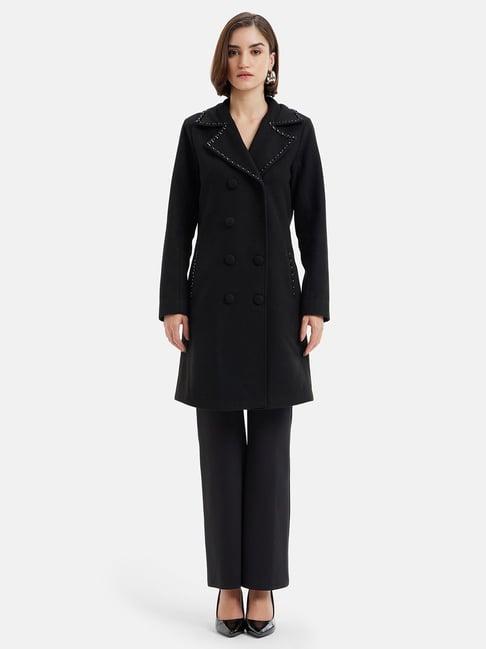 kazo black overcoat