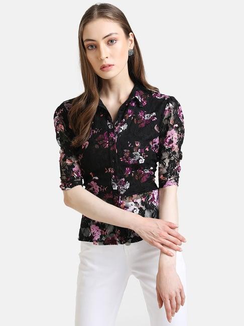 kazo black printed shirt