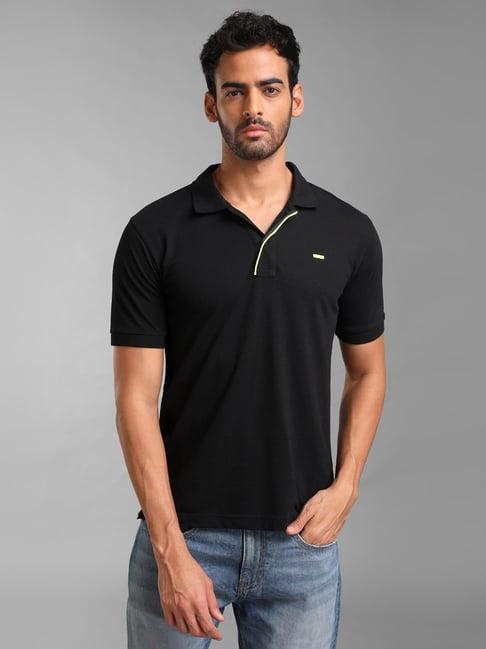 kazo black regular fit  polo t-shirt