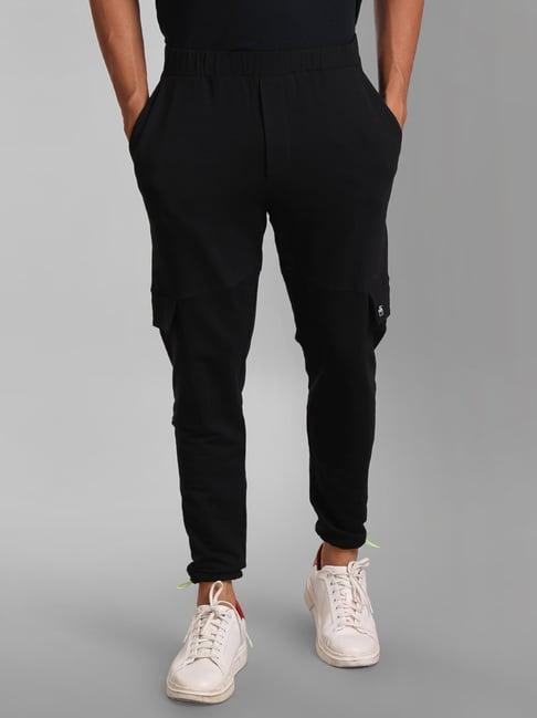 kazo black regular fit joggers