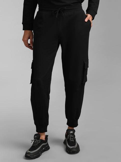 kazo black regular fit joggers