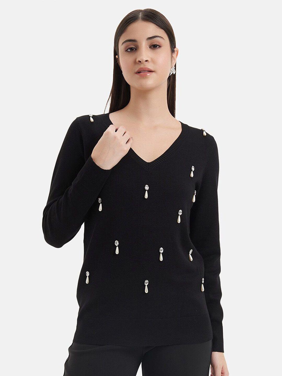 kazo embellished v-neck pullover