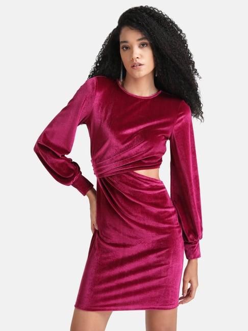 kazo fuchsia bodycon dress