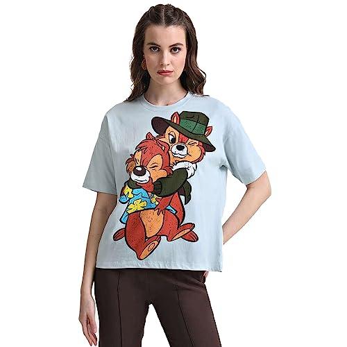 kazo graphic cotton round neck women's t-shirt (green,xs)