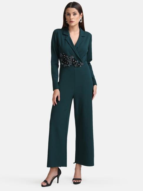 kazo green embellished jumpsuit