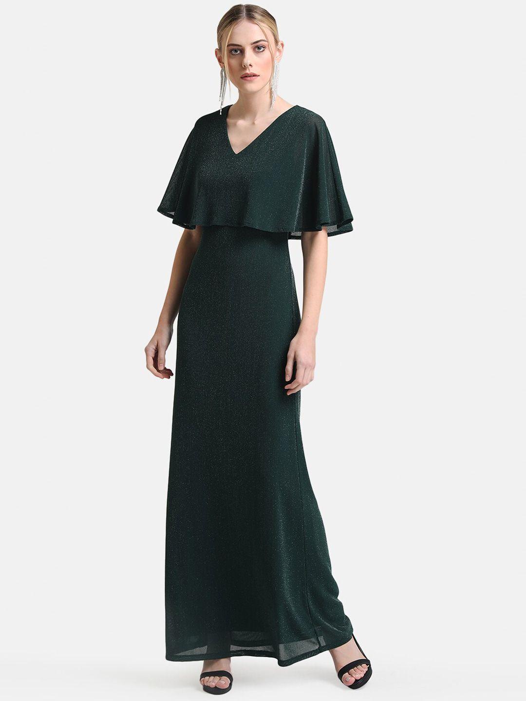 kazo green maxi party dress