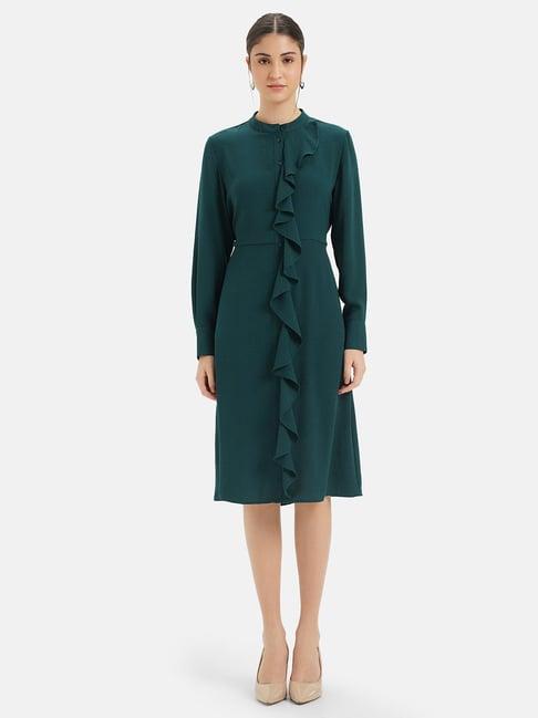 kazo green shirt dress