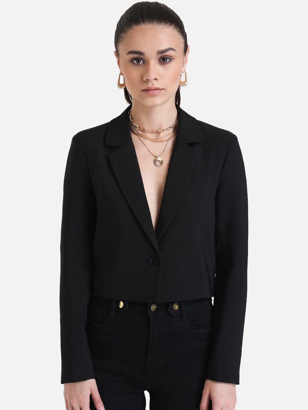 kazo lapel collar crop blazer