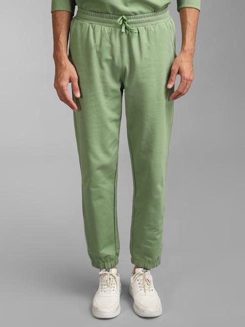 kazo light green regular fit joggers