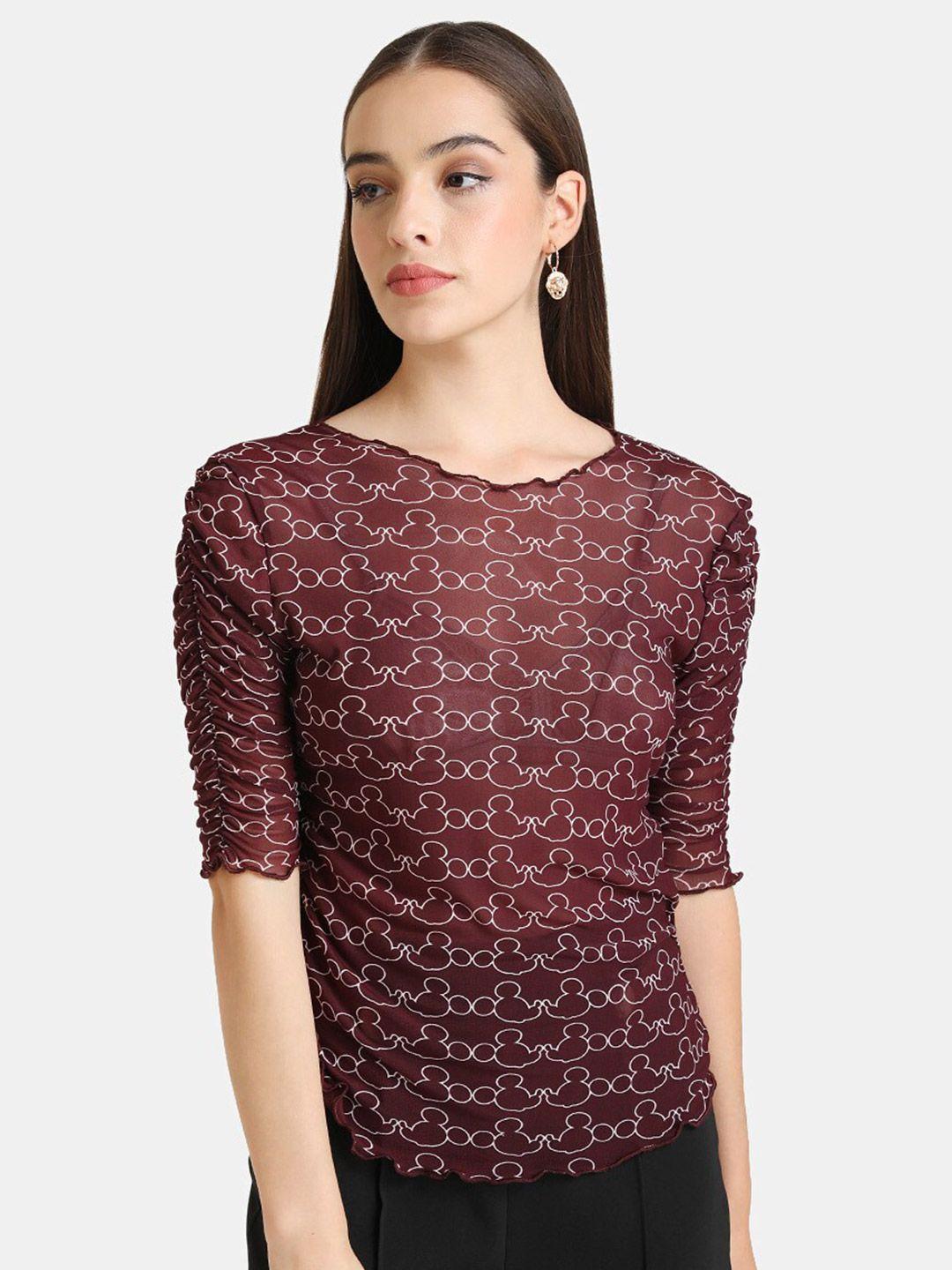 kazo maroon regular top