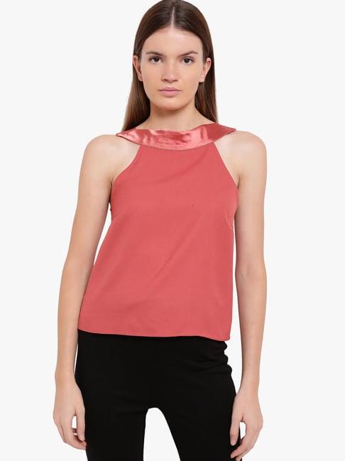 kazo mineral red regular fit top