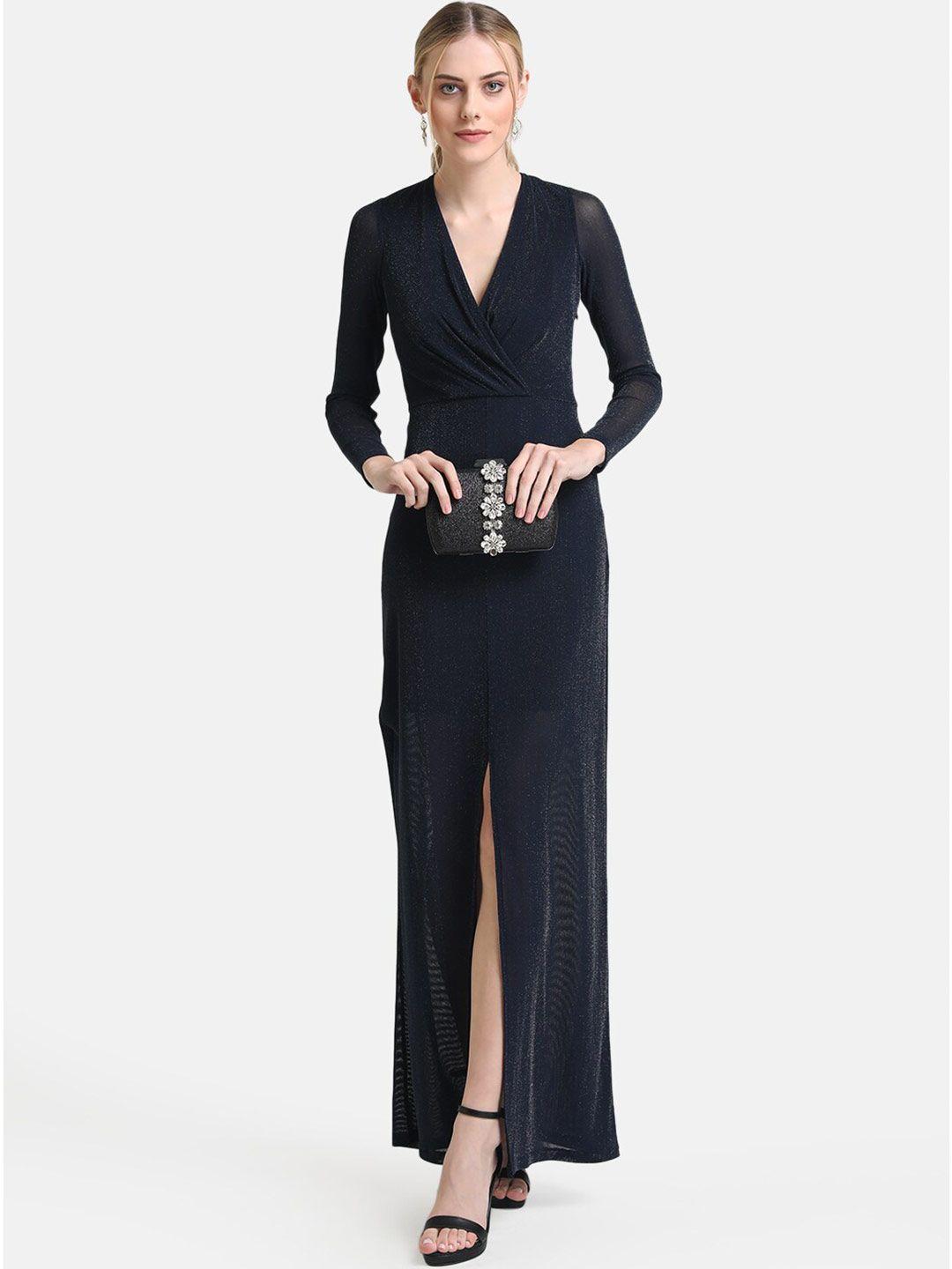 kazo navy blue maxi dress