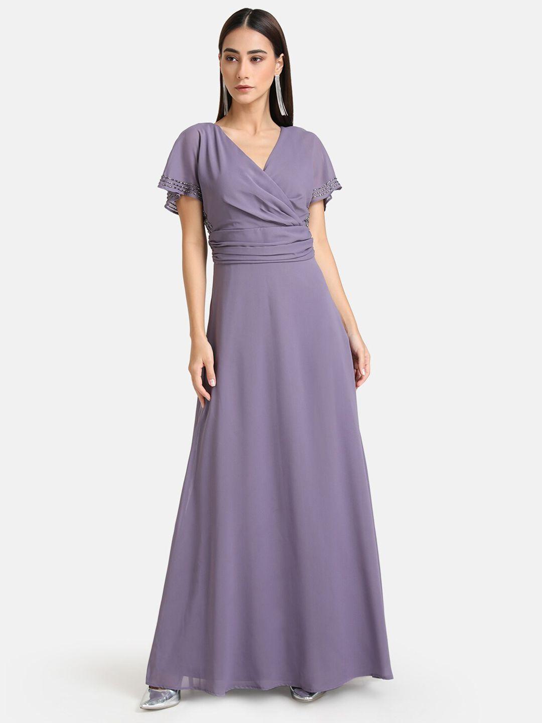 kazo purple maxi dress