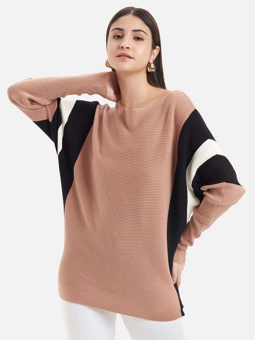 kazo ribbed boat neck pullover