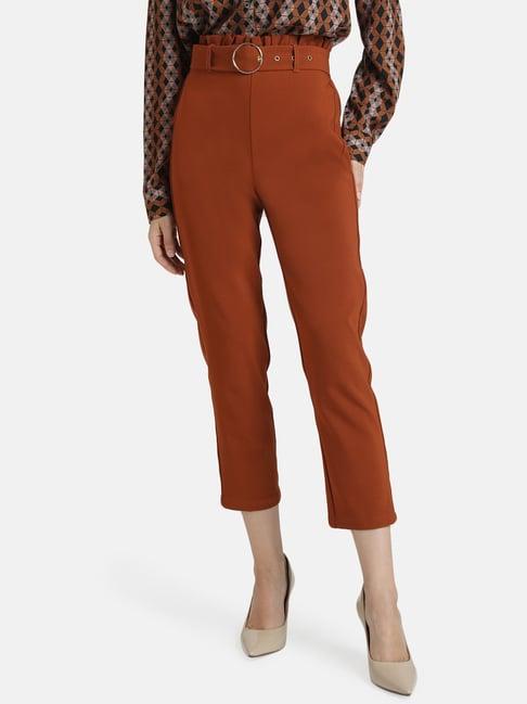 kazo rust regular fit trousers