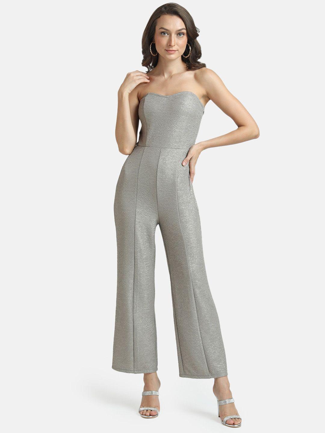 kazo self design strapless basic jumpsuit