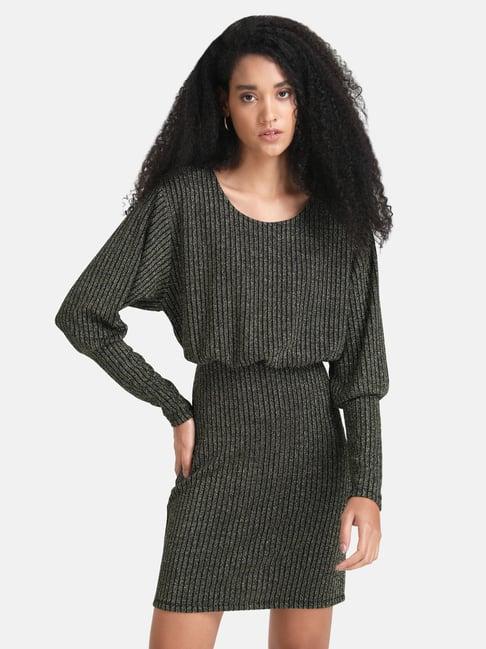 kazo silver textured a line dress