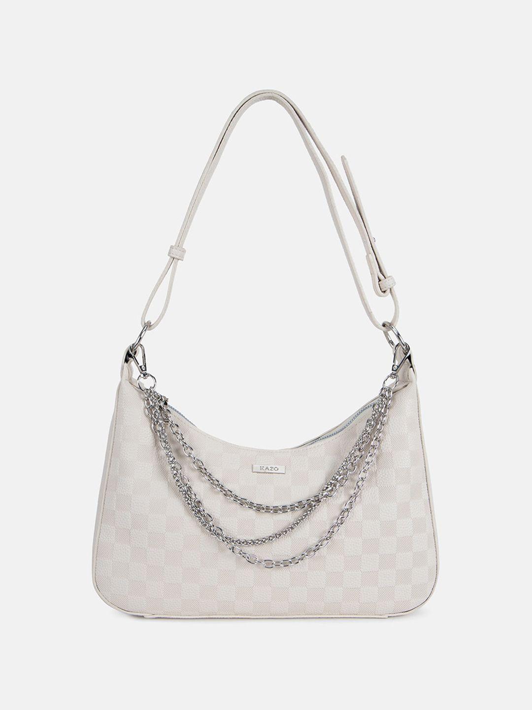 kazo textured structured hobo bag