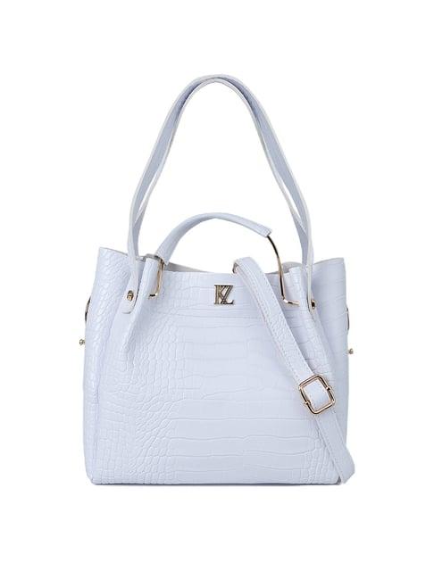 kazo white animal effect medium tote bag