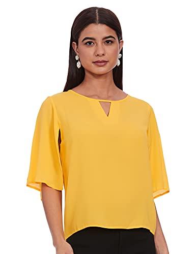 kazo women's regular fit shirt (seller_yellow s)